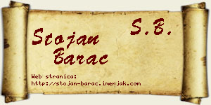 Stojan Barać vizit kartica